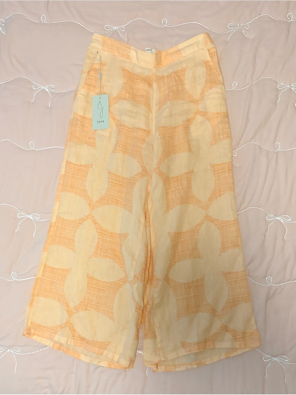 Joie (M) Wide-Leg Linen Capri Pants NWT